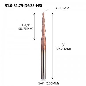 Κοντόκλειδο ραβδί με μύτη ραφής 1/4 \