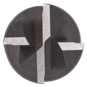 Carbide Micro Square τεμαχιστής μύτης, μη επικαλυμμένο (φωτεινό) φινίρισμα, 30 Deg Helix, 4 φλάστες, 1,5 \