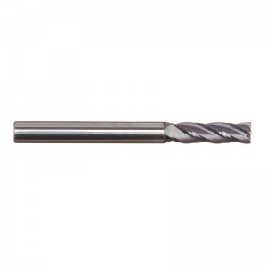 Στερεός μύλος άκρου καρβιδίου, επικαλυμμένος με AlTiN, 4 φλέβες, 3/16 \