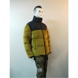 ΚΙΤΡΙΝΟ \u0026 ΜΑΥΡΟ ΜΑΛΛΙΩΝ PUFFER JACKET RLMPC0020N