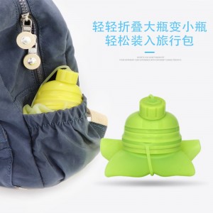 Φορητό δημιουργικό πυριτικό πήκτωμα νερό κύπελλο τροφίμων βαθμού αναδιπλούμενη υπαίθρια αθλήματα μπουκάλι νερό προσωπικότητα ...