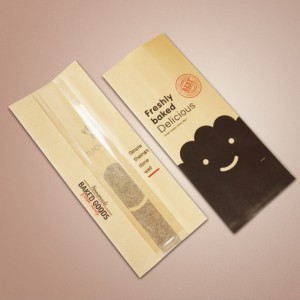 Τσάντες από χάρτινη κόπτη kraft για συσκευασίες τροφίμων cookie ψωμιού ψωμιού