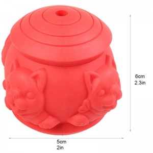 Σιλικόνης κατοικίδια ζώα παιχνίδια σκύλος molar παιχνίδι ζωοτροφών τροφίμων διαρροή μπάλα σιλικόνης δάγκωμα παιχνιδιών