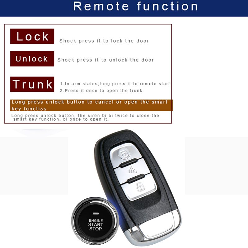 PKE κλειδί εισόδου RFID αυτόματο κλείδωμα u0026 ξεκλείδωμα στην εκκίνηση συναγερμών αυτοκινήτου