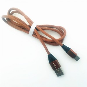 KPS-1004CB TYPE C Προσαρμοσμένη βαμβακερή ύφανση 1m USB 2.2 Τύπος φόρτισης υψηλής ταχύτητας c Καλώδιο USB