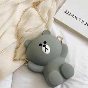 Σιλικόνης τσάντα κορίτσι τσάντα καρτούν χαριτωμένο σιλικόνης κινητό τηλέφωνο τσάντα φέρει προσωπικότητα αλυσίδα ενιαίο ώμο πλά...