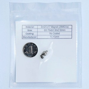 Μικρός μαγνήτης μικροσκοπικού SMCO ακριβείας