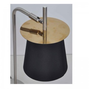 Επιτραπέζιο φωτιστικό με σκίαση υφάσματος και διακοσμητικό φύλλο