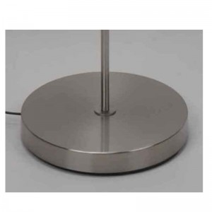 Μοντέρνο φωτιστικό δαπέδου με σκίαση υφάσματος, μαύρη σκιά μέσα σε χρυσό