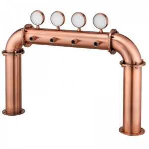 Εξοπλισμός διανομής μπύρας Bar Εστιατόριο Υψηλής ποιότητας στήλη οίνου 4 οπών Τύπος πόρτας Πύργος κρασιού με λάμπα PVD