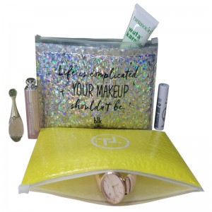 προσαρμοσμένο μέγεθος μόδας αδιάβροχο κλείσιμο φερμουάρ φούσκα τσάντα λέιζερ τσάντα / shockproof λέιζερ γυναίκα μακιγιάζ / δώρο φούσκ...