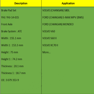 Τακάκια φρένων (ΟΕ: 3 079 353-9)