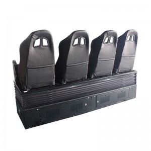 Ενδιαφέρουσα κινηματογραφική αίθουσα κινηματογράφου 4 θέσεων 4 θέσεων 4 δυναμική πλατφόρμα dof