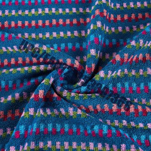 JMD TEXTILE Quick-Dry 100% Βαμβάκι, Μικρή Αρκούδα Καρφίτσα, Πολύχρωμες Ζακέτες Jacquard Σετ Πετσέτες Μπάνιου, Σετ 6-Peice (Μπλε)