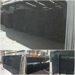 G654 πλάκα μαύρης γρανίτη impala padang