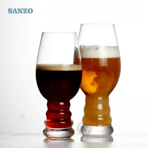 Sanzo Bar Δημιουργικό σχήμα ημισελήνου χυμό μπύρα ποτήρι μπύρα προσαρμοσμένο μέγεθος ποτό γυαλί μπύρα εξατομικευμένες γυαλιά μπύρας