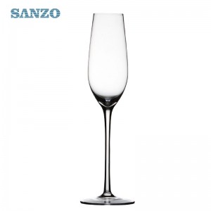 SANZO Blue Stem Σαμπάνια φούσκα Προσαρμοσμένη χειροποίητα γυαλιά ποτήρια σαμπάνιας Προώθηση καυτή πώληση φθηνά φλάουτα σαμπάνιας