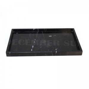 Υψηλής ποιότητας μαύρο ορθογώνιο μαρμάρινο δίσκο σερβιρίσματος