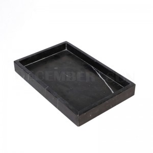 Υψηλής ποιότητας μαύρο ορθογώνιο μαρμάρινο δίσκο σερβιρίσματος