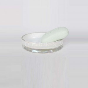 Τετράγωνο λευκό με ασημένια υαλοβάμβακα αξεσουάρ μπάνιου με κάτοχος οδοντόβουρτσας