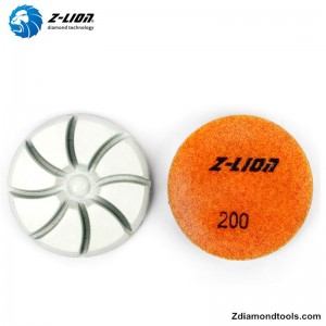 ZL-16KR 3 ίντσες μαξιλάρια γυαλίσματος δαπέδου με διαμάντια για σκυρόδεμα