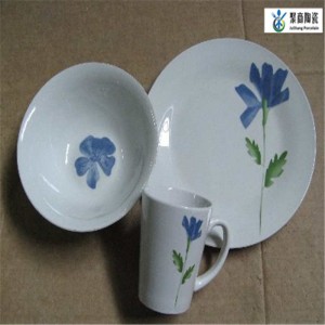 δείπνο δείπνο-12piece πορσελάνη δείπνο σετ με κομμένα decal