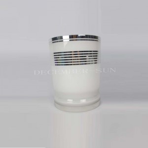 Κομψό λευκό με ασημί γυάλινο μπάνιο