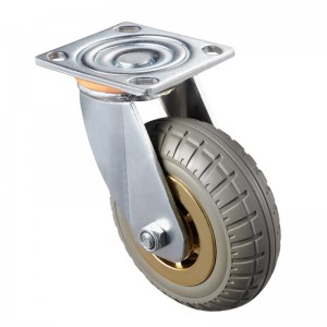 Heavy Duty - Επιχρωμιωμένο περίβλημα με καφέ TPE τροχό