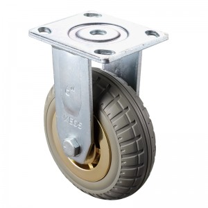 Heavy Duty - Επιχρωμιωμένο περίβλημα με καφέ TPE τροχό