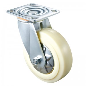 Heavy Duty - Επιχρωμιωμένο περίβλημα με λευκό TPE τροχό