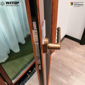 πόρτα αλουμινίου με πόμολο αλουμινίου με σιδερένιο σίδερο