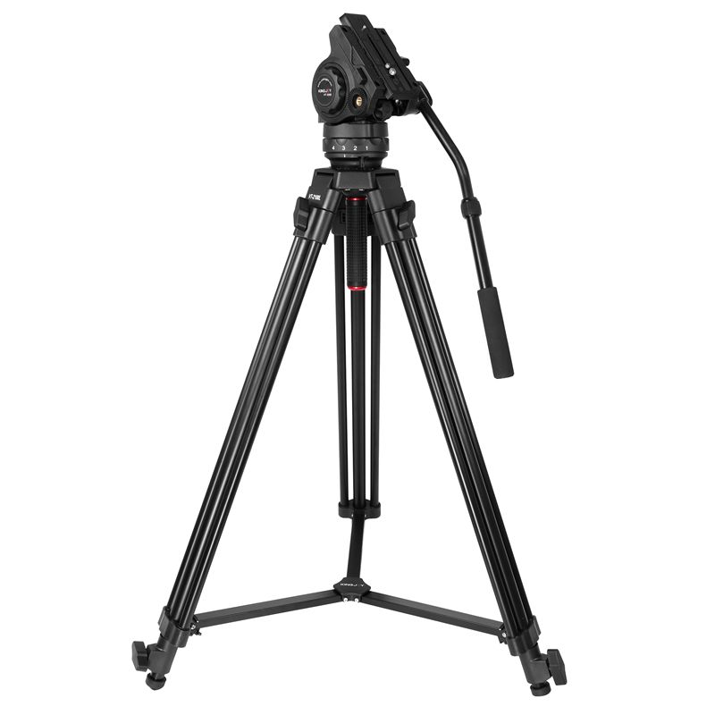 KINGJOY επαγγελματικός αντάπτορας βιντεοκάμερας VT-2100L με βαλβίδα απόσβεσης υγρών VT-3550 για βιντεοκάμερα