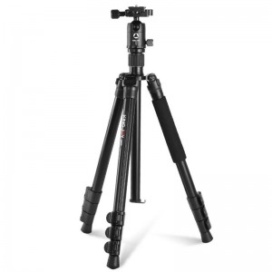 KINGJOY G555 61,5 ίντσες \/ 156 εκ. Flip Lock Tripod Kit Monopod, ελαφρύ φορητό τρίποδο με πανοραμική κεφαλή μπάλα 360 ° + πλάκα γρήγορης αποδέσμευσης 1\/4 \