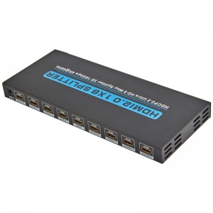 V2.0 HDMI 1x8 Splitter Υποστήριξη 3D Ultra HD 4Kx2K @ 60Hz HDCP2.2