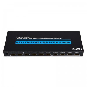 V2.0 HDMI 2x8 Υποστήριξη Switch \/ Splitter 3D Ultra HD 4Kx2K @ 60Hz HDCP2.2