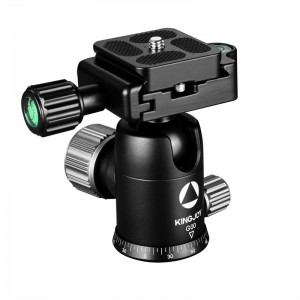 KINGJOY G00 νέα σχεδίαση 360 μοίρες περιστροφική κεφαλή μπάλα με πλάκα γρήγορης απελευθέρωσης arca swiss