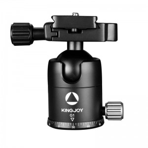 KINGJOY Ελαφριά αλουμινένια κεφαλή τριποδίου για ψηφιακές φωτογραφικές μηχανές DSLR