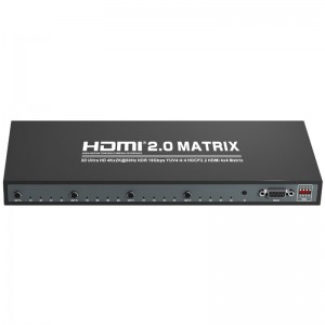 V2.0 Υποστήριξη μήτρας 4x4 HDMI Ultra HD 4Kx2K @ 60Hz HDCP2.2 18Gbps
