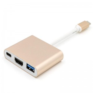 USB Τύπος C TO HDMI + USB 3.0 + Τύπος C Προσαρμογέας Hub