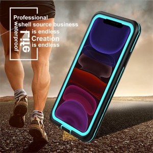 Iphone 11 αδιάβροχη θήκη με περσίδα ζωής με περβάζι life life iphone 11 αδιάβροχο (μωβ) με διάφανο οπίσθιο κάλυμμα