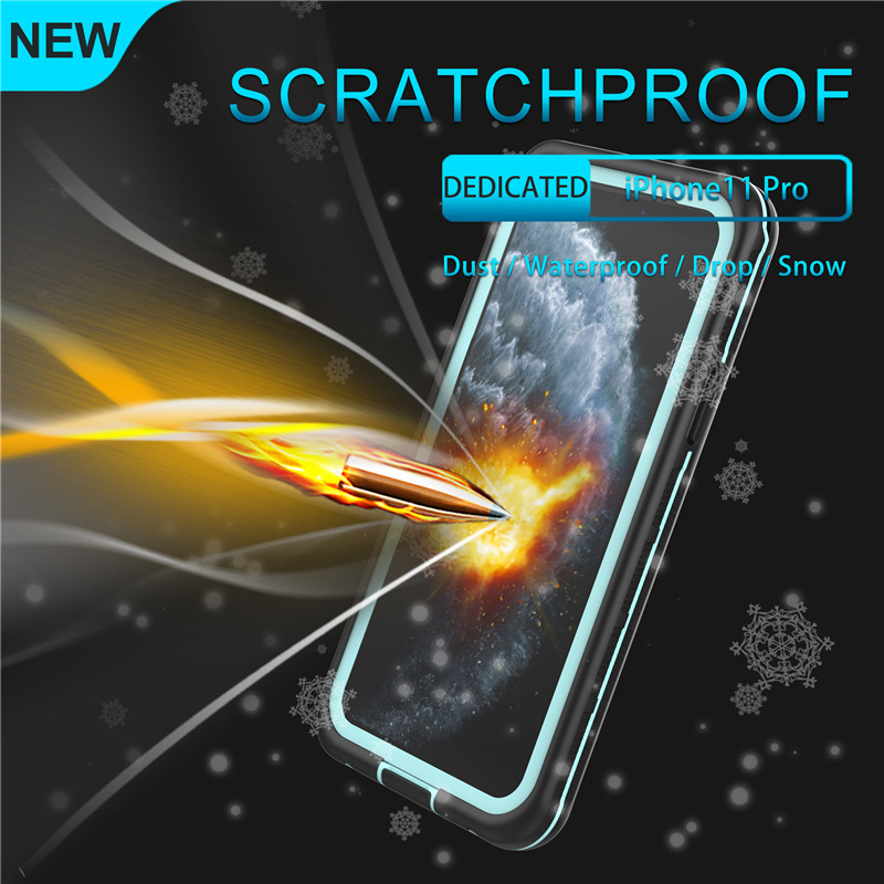 Αδιάβροχο κελί καλύτερο iphone 11 pro περίπτωση αδιάβροχο lifeproof αδιάβροχο iphone 11 υπέρ (μπλε) με διαφανές πίσω κάλυμμα