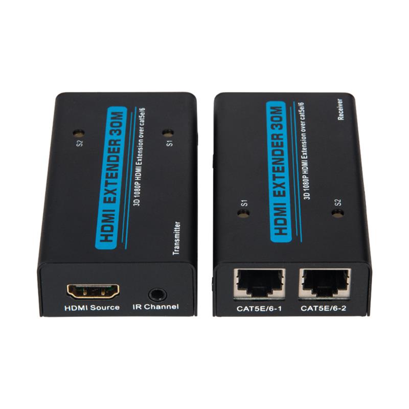 V1.3 HDMI Extender 30 μέτρα πάνω από καλώδιο Dual cat5e \/ 6 Υποστήριξη Full HD 1080P