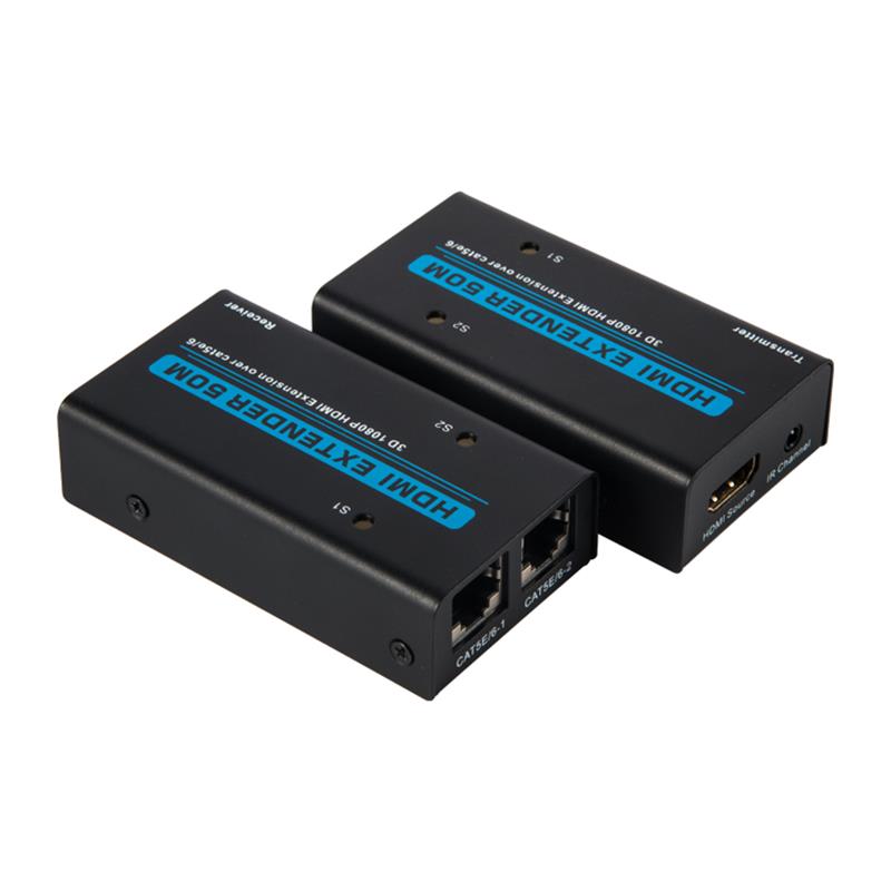V1.3 HDMI Extender 50 μέτρα πάνω από καλώδιο Dual cat5e \/ 6 Υποστήριξη Full HD 1080P