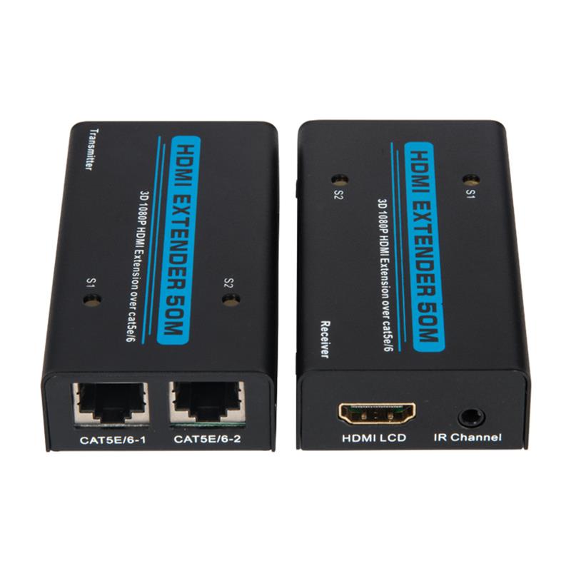 V1.3 HDMI Extender 50 μέτρα πάνω από καλώδιο Dual cat5e \/ 6 Υποστήριξη Full HD 1080P