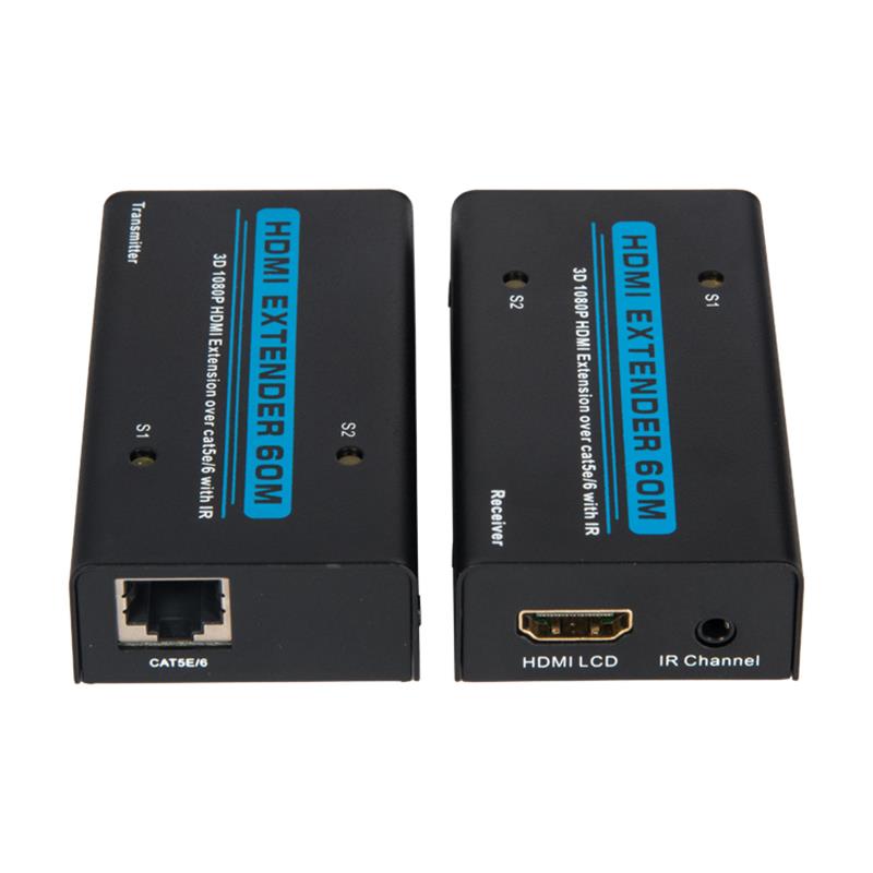 V1.3 Επέκταση HDMI 60m πάνω από ένα καλώδιο cat5e/6 με IR υποστήριξη πλήρους HD 1080P