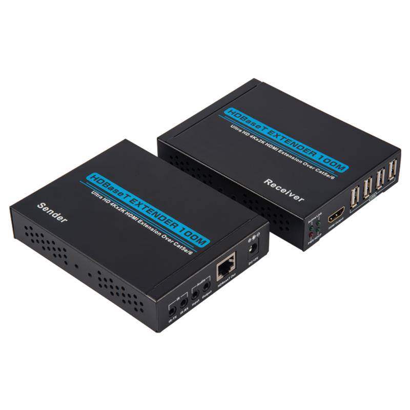 V1.4 4K HDBaseT HDMI KVM Extender 100m πάνω από ένα cat5e/6 cable100m@4Kx2K/30Hz