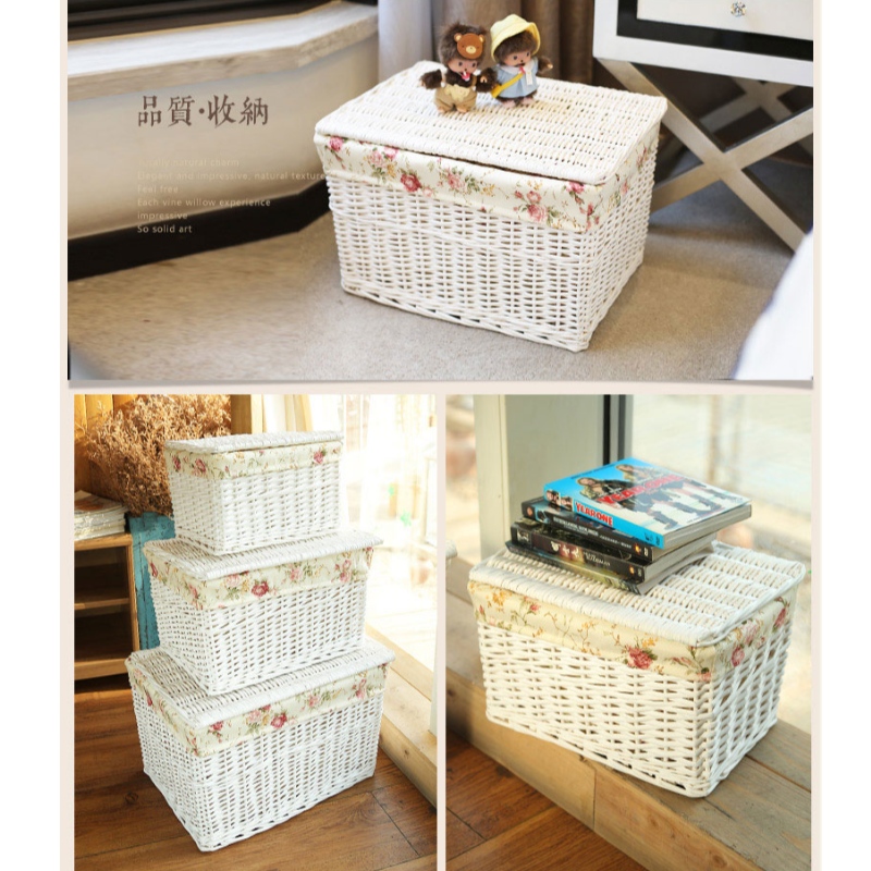 Χειροποίητο καλάθι αποθήκευσης για επιφάνεια εργασίας