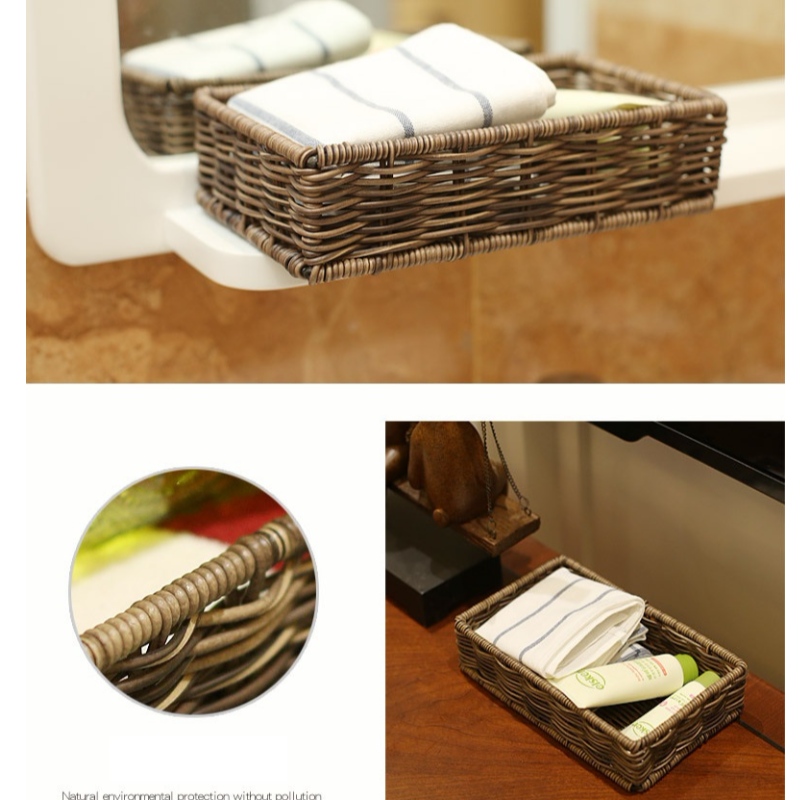 Αδιάβροχο Rattan Καλάθι αποθήκευσης λουτρών