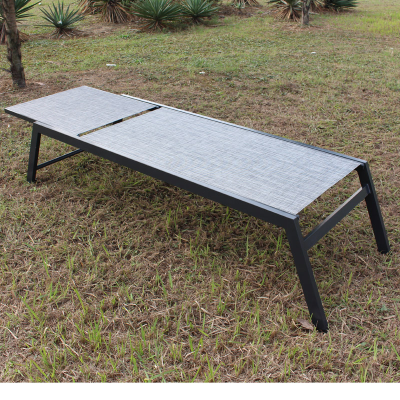 Alum sunlounger με τροχούς