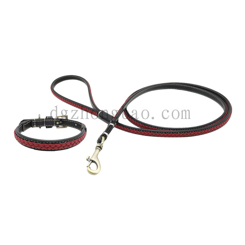 Κορυφαία ποιότητα δέρματος Geninum και περιλαίμιο για σκύλο